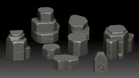 stylized stone desert
