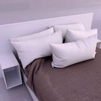 bed with pillows