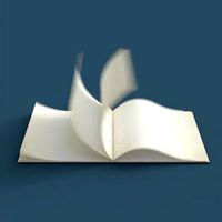 animation opening cover book and pages inside realistic look