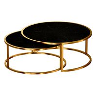keya antique brass nesting coffee tables crate and barrel