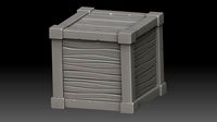 stylized wooden box