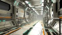 sci-fi modular corridor version 2 - low poly
