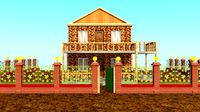 cottage with pattern elements on the fence