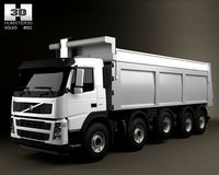 Volvo FM 10x4 Dumper 3D Model