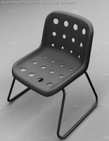 Plastic stacking chair 3D Model