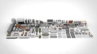 sci-fi architecture elements collection 24