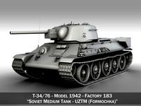 t-34-76 uztm - model 1942 - soviet medium tank