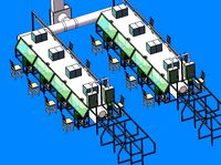 layout of stone cutting machine and production workshop