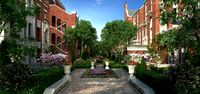 residential community garden scenery 03