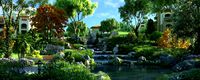 residential community garden scenery 05
