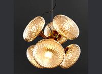 chandelier glass solar balloon bronze loft-concept