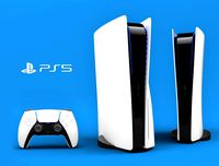 sony playstation 5 with contoller low-poly