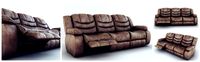 Sofa Ashley Revolution Burgundy 3 seats 3D Model