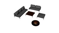 Casual seating with firepit
