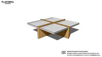 MULO 2XWOOD 90X90 30H CAFFE TABLE