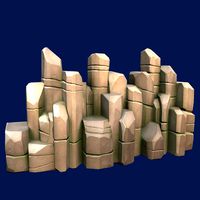 stylized stone moss