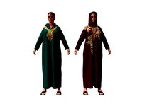 3d woman with arabian cloth