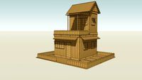 Stick Es Krim rumah 19 (Ice Cream Stick Craft House) #rumahSketch#rumahSketch