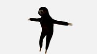 sloth rigged low poly