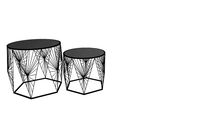85566 Side Table Cobweb Black (2-Set)