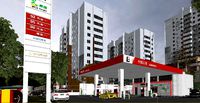 of modern gas station