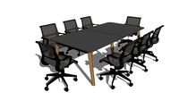 Meeting room set Herman Miller Setu + Narbutas Wood