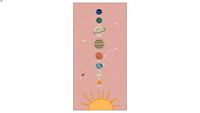 Tapete Playmat Sistema Solar Nude Retangular de Borracha Uauá Baby