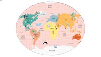Tapete Mapa Mundi Rosa Oval Uauá Bab