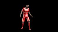 sadio mane the famous football player 3d design ready for animation