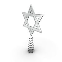 Star of David Tree Topper 3D Model