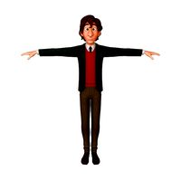 student young man cartoon 01