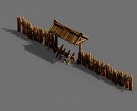 school field-fence-small gate 02