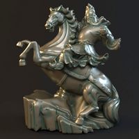 Guan Yu statues Sculpture6 3D Model