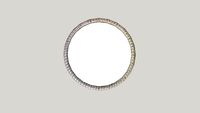 30' Audrey Round Beaded Wood Framed Mirror