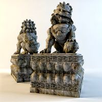 Fu Dogs 3D Model