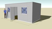 Ofic con baño 6x3m