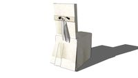 housse chaise noeud lin blanc