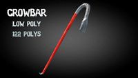 Crowbar 3D Low Poly 3D Model