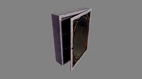 White Mirror Cabinet Small