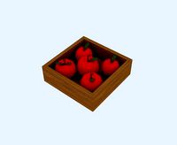 Apple crate - Low Poly