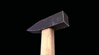Household Hammer Low-poly 3D model