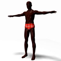 Black Athletic Male 3D Model