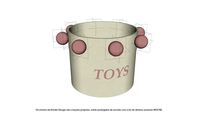 Cesto Nautico Poliester Pompom Liso - Kinder Design