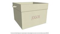 Cesto Lona Quadrado com Bordado - Kinder Design