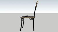 rotan chair black steel