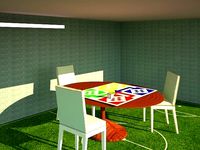 ludo game-interior ready-lowpoly board