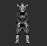 Dino Creature High And Low Poly