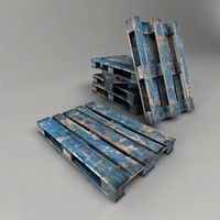 Blue Pallet 3D Model