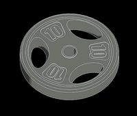 10kg Round Bumper Plate Weightlifting