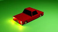 low poly car